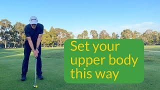 Upper body position at address for golfers golf swing