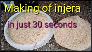 Making of injera bread  Abdul Aziz