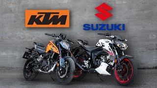 KTM DUKE 125 2024 VS SUZUKI GSX S125 2024 DAS GLAUBST DU NICHT