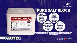 Hayvanların Tüm Beslenme İhtiyacını Karşılayan Yalama Bloğu Pure Salt Block  Royal İlaç