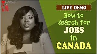 Live Demo  How to Search for Jobs in Canada From Abroad  *Announcing Giveaway Winners*  TFWP 