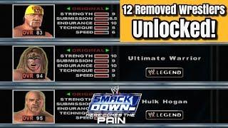 12 Removed Wrestlers Unlocked  WWE SmackDown Here Comes The Pain