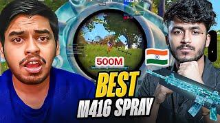 INDIAs RANK 1 BGIS CHAMPION M416 + 4x Scope Sensitivity SprayGod BEST Moments in PUBG Mobile