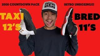 2008 JORDAN RETRO COUNTDOWN PACK UNBOXING ON-FOOT Playoff 12s & Bred 11s