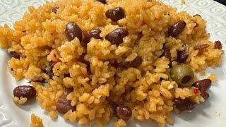 Authentic Puerto Rican Yellow Rice and Beans Recipe  Arroz con Habichuelas Coloradas Boricua