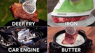 Every way to COOK A STEAK 25 Methods  GugaFoods