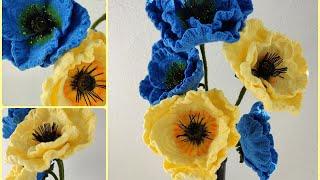 How to crochet Oriental Poppy Ukraine Poppy - ep. 1Cum crosetam Mac Oriental - ep.1