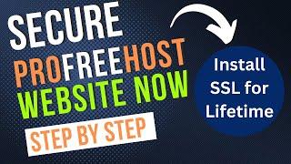 Profreehost SSL Setup  How to Secure Profreehost Website 2024? Step-by-Step