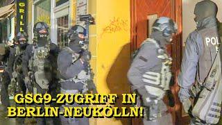 LIVE ZUGRIFF GSG9 - RAZZIA DER BUNDESPOLIZEI IN NEUKÖLLN -  FESTNAHME POLIZEI gegen SCHLEUSER