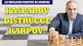 KASPAROV DISTRUGGE KARPOV con la DIFESA SICILIANA  MONDIALE DI SCACCHI 1985