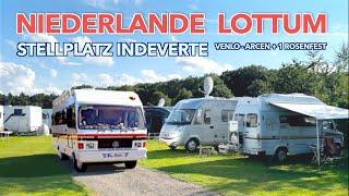 Niederlande mit Wohnmobil Lottum an der Maas Stell- Camperplaats IndeVerte bei Venlo Arcen Rosenfest