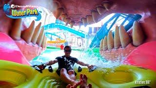 DreamWorks Water Park 2022  Water Coaster & All the Big Water Slides POV  Record-Breaking Slides