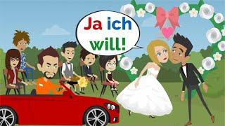 Deutsch lernen  Die verrückte Hochzeit  Wortschatz und wichtige Verben