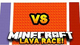 Minecraft RED vs BLUE LAVA RACE #1 w PrestonPlayz & Vikkstar123
