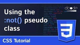 Using the not pseudo-class - CSS Tutorial