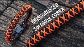 HOW TO MAKE CRISSCROSSED SOLOMON COBRA PARACORD BRACELET PARACORD TUTORIAL DIY.