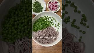 Roasted Asparagus Miso Soba Noodles Bowl #noodles