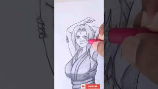 quick sketch of tsunade#shorts#anime