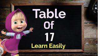 Table of 17  Learn Multiplication Table of 17 17 ka Table   17 ka pahada  Maths Table