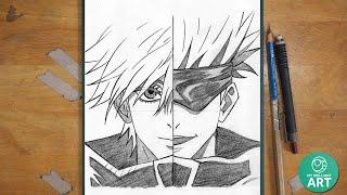 How to Draw Gojo With a Mask and Without a Mask  Jujutsu Kaisen Drawing
