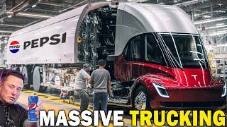 2025 Tesla Trucking Semi Upgrade- Mass Delivers Real Weight Battery & New Production Plan