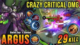 29 Kills One Shot Build Argus Crazy Critical Damage - Build Top 1 Global Argus  MLBB