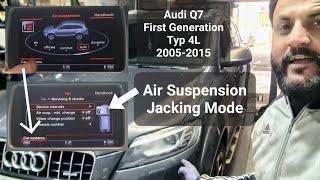 Jacking Mode on Audi Q7  Wiper Change position #howto #airsuspension