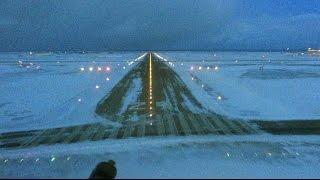 Winter Landing in Keflavik Iceland