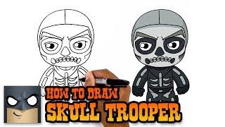 How to Draw Skull Trooper  Fortnite