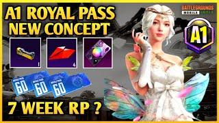 BGMI A1 ROYAL PASS FULL CONCEPT  7 WEEK RP ? GET FREE UPGRADE SKIN & MATERIAL