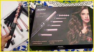 How To Curl Your Hair Like A Pro Agaro 6 in 1 Hair Styler Review & Demo