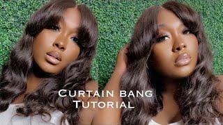 CURTAIN BANG TUTORIAL  STYLING CURTAIN BANGS