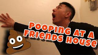 What it’s like pooping at ya friends house