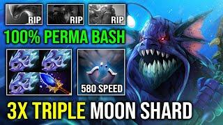 NEW META Triple Moon Shard 580 Attack Speed 100% Permanent Bash Lord Offlane Carry Slardar Dota 2