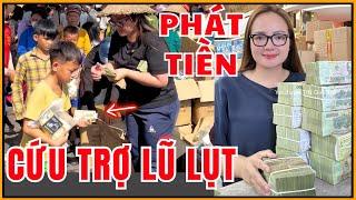 Trực Tiếp 149 RƠI NƯỚC MẮT Hoàng Hường phát tiền cứu trợ bà con Lũ Lụt Miền Bắc