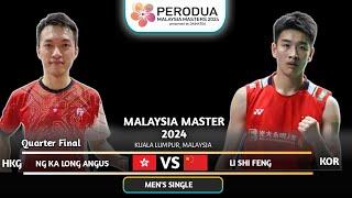 Ng Ka Long Angus HKG Vs Li Shi Feng CHN  QF  Malaysia Master 2024 Badminton