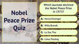 Nobel Peace Prize - Quiz  5 MCQs  General Knowledge Quiz  LNT Mini Quiz - 2