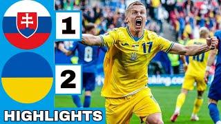 🟡Slovakia vs Ukraine 1-2 All GOALS & Extended HIGHLIGHTS  EURO 2024