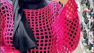 كروشية ماش توببوليرو ترند صيف #٢٠٢٣ سهل ومميز جدا crochet mesh top