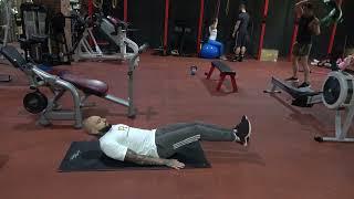 Повдигане на краката със свити колене 2  Lying knee raise 2