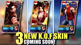 3 NEW K.O.F SKIN IS COMING  MOBILE LEGENDS NEW KOF SKIN