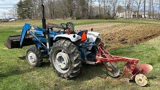 Preparing a Potato Plot with a Ford 1700 Tractor and John Deere Single Bottom Plow