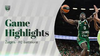 Žalgiris - FC Barcelona  Game Highlights  2024.10.03