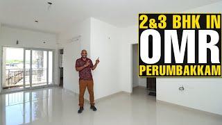 #1400 Near Completion 2 & 3 BHK in OMR Perumbakkam  North & East Facing