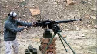 Shooting a DShK Heavy Machine Gun