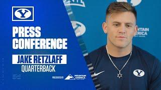 Jake Retzlaff  BYU Football  Media Availability  SMU  September 2 2024