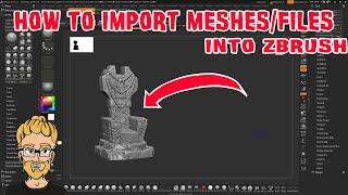 HOW TO IMPORT 3D MESHESFILES INTO ZBRUSH