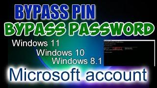  How to bypass a forgotten PIN Microsoft account password in cmd with a local account