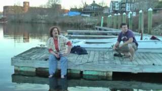 Dave jumps into the Cocheco River in Dover NH