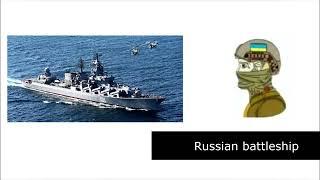 Virgin Russian Warship vs Chad Ukrainian Soldier